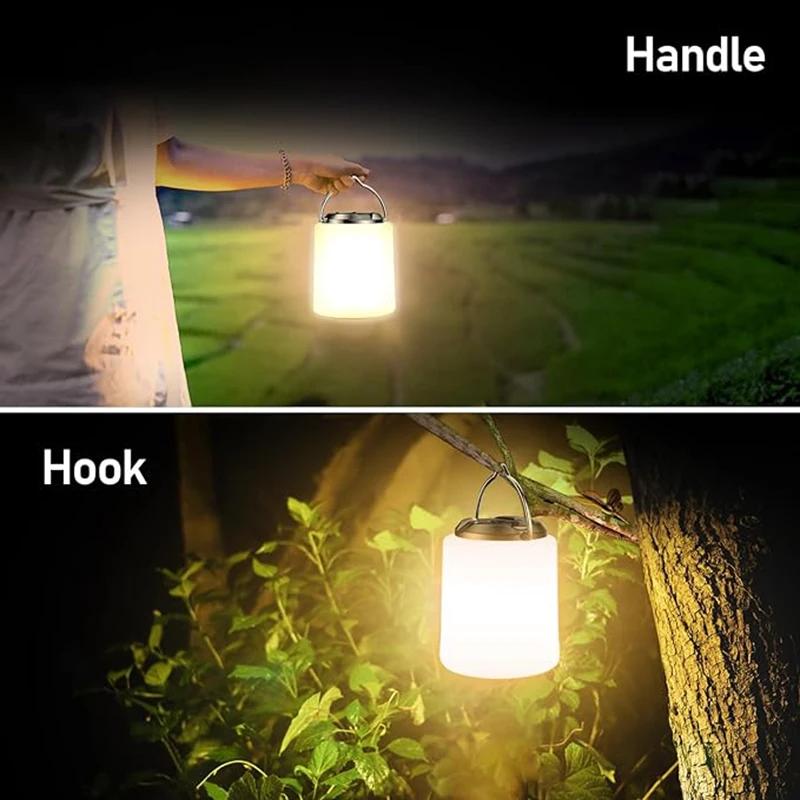 LED Camping Lights Outdoor Camping BBQ Tents Hanging Lantern Emergency Power Bank LT061 3 types of lighting USB Rechargeable