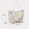Floral Printed Tote Bag Daily Use Stylish Shoulder Bag for Shopping Casual Outdoor Carry Bag