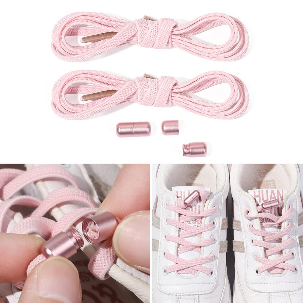 Sports for Kids Adult Fast Lacing Elastic Lock Quick Lazy Laces No Tie Shoelaces Sneakers Shoelace