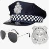 US Police Costume Hat: Octagonal Role-Playing Accessory