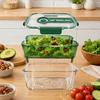 Odor Proof Storage Box Crisper Box, with Mesh Drain Strainer, Tofu Whey Greek Yogurt Maker Separation Food Container, for Fresh Fruit Vegetable