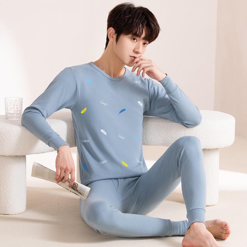Pure Cotton Autumn Thermal Suit for Youth Boys - Lightweight Long Underwear