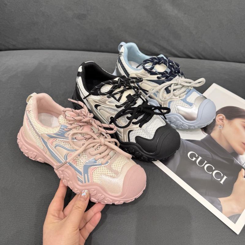 Platform ugly cute shoes dad shoes women's spring and summer new mesh breathable hiking shoes casual sports shoes tide