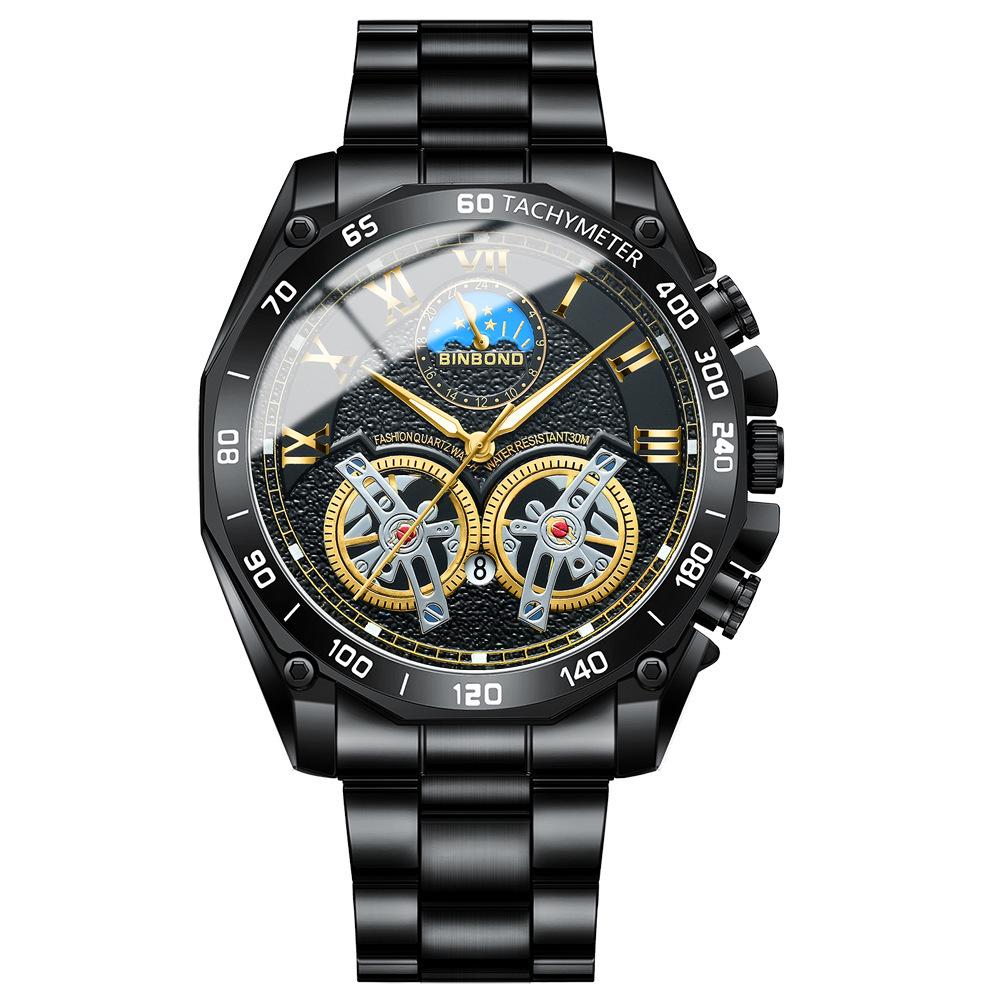 Kuangjia Men s Double Tourbillon Automatic Skeleton Wristwatch - Luminous, Waterproof, Multifunctional Fashion Timepiece