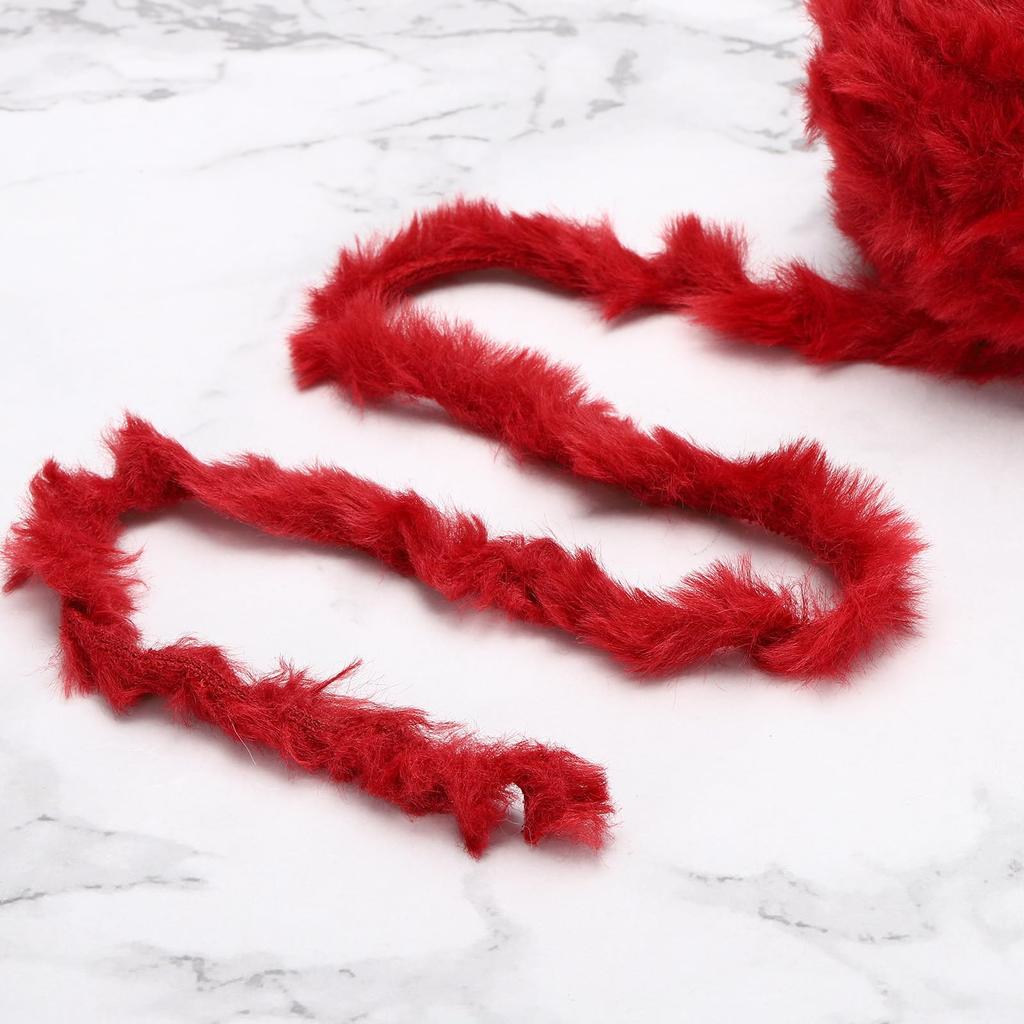 PATIKIL 64m Fuzzy Knitting Extra 1 Faux Plush Crochet Knit Bear Black Yarn, Approx. 100g, Fur-Look Yarn, Thick, Ball, Polyester, Fur, Fur, Eyelash,