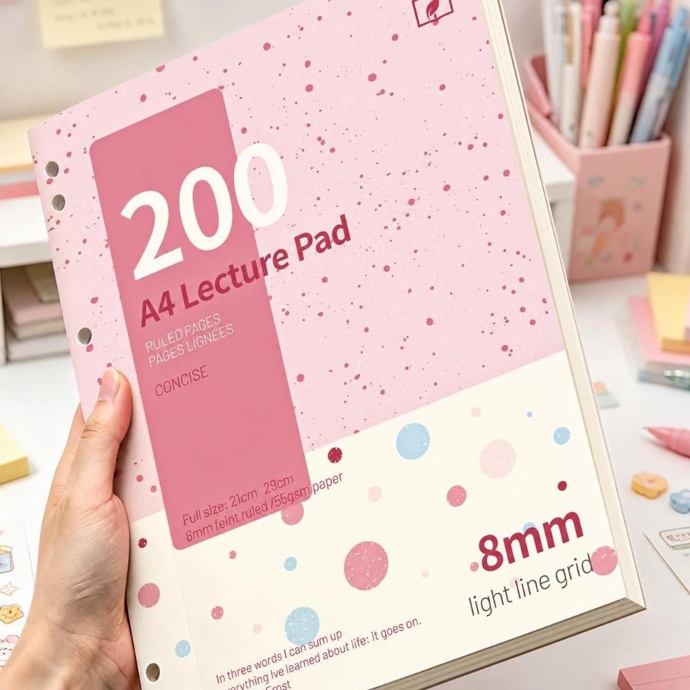 A4 Loose Leaf Notebook 200 Pages Ruled Journal Thickened Writing Notebook Office Use