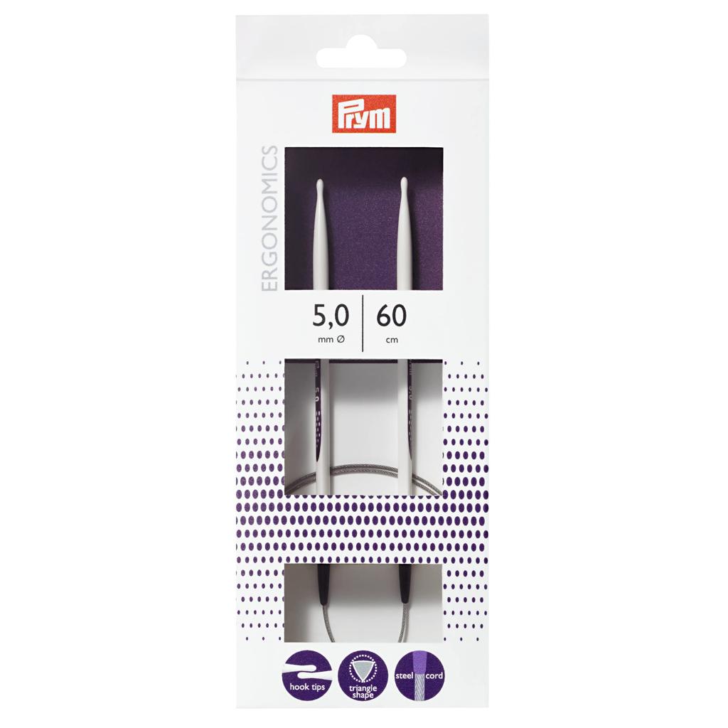 Knitting Ergonomic circular needles needles, 60cm, 5.0mm
