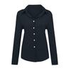 2023 European & American Women's Casual Loose Long Sleeve Cotton Linen Shirt - Solid Color