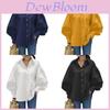 Womens Casual Shirt With Lantern Sleeves And Splicing For Office Wear And Spring