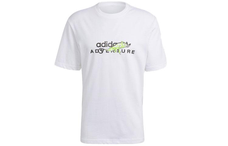 

Adidas Originals T Shirts Men s White Crew Neck Moderate Straight Fit GN2323 XS