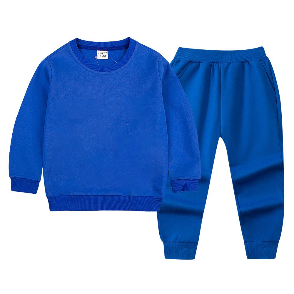 Children's Hoodie & Sweatpants Set: Autumn/Winter Casual Two-Piece with Custom Print Option
