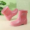 Short spring and autumn fashion exquisite women's shoes women's short rain shoes kitchen water shoes non-slip mother women's rubber shoes foot boots