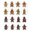 16Pcs/set Kid Gift Gingerbread Man Ornament PVC Xmas Tree Decoration Christmas Tree Pendant