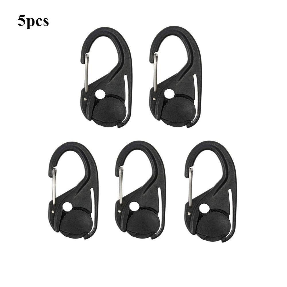 1/2/5pcs Black Cast Hooks 66*34mm Hanging Rope Hook New Self-Locking Binding Fixed  Outdoor Tools