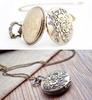 Vintage Flower Pocket Watch Quartz Necklace Chain Men Women For Girls Gifts