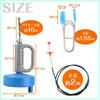 Drain Clog Removal Set, Rotating Pipe Cleaner, Great for Deep Cleaning, Self-Maintenance, Bathroom, Toilet