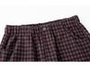 Plus Size Women's High-Waisted Retro Plaid Wide-Leg Cropped Pants NK1287