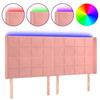 VidaXL Tête de Lit à LED Meuble de Chambre à Coucher Accessoire de Lit Double Tête de Cadre de Lit Intérieur Rose 3124119
