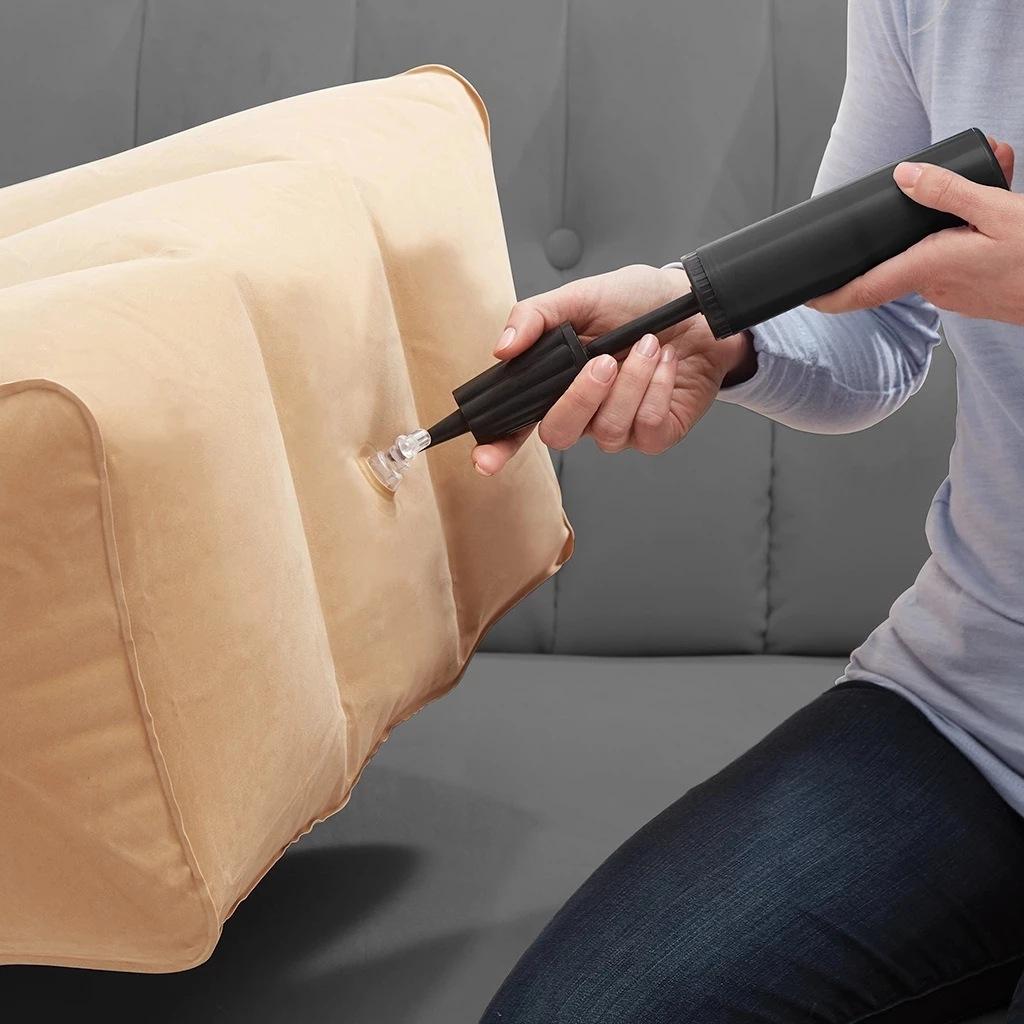 Inflatable Leg Elevating Pillow Leg Wedge Pillow Leg Support Pillow for Swelling, Blood Circulation, Back Pain, Edema Relief