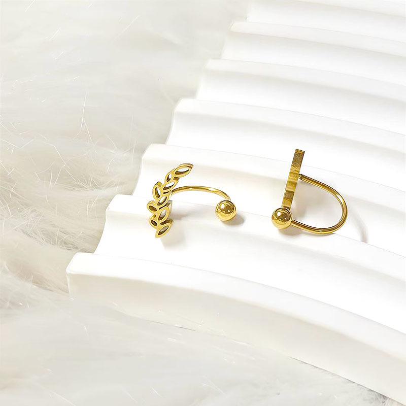 Korean Elegant Star Smile Titanium Ear Stud