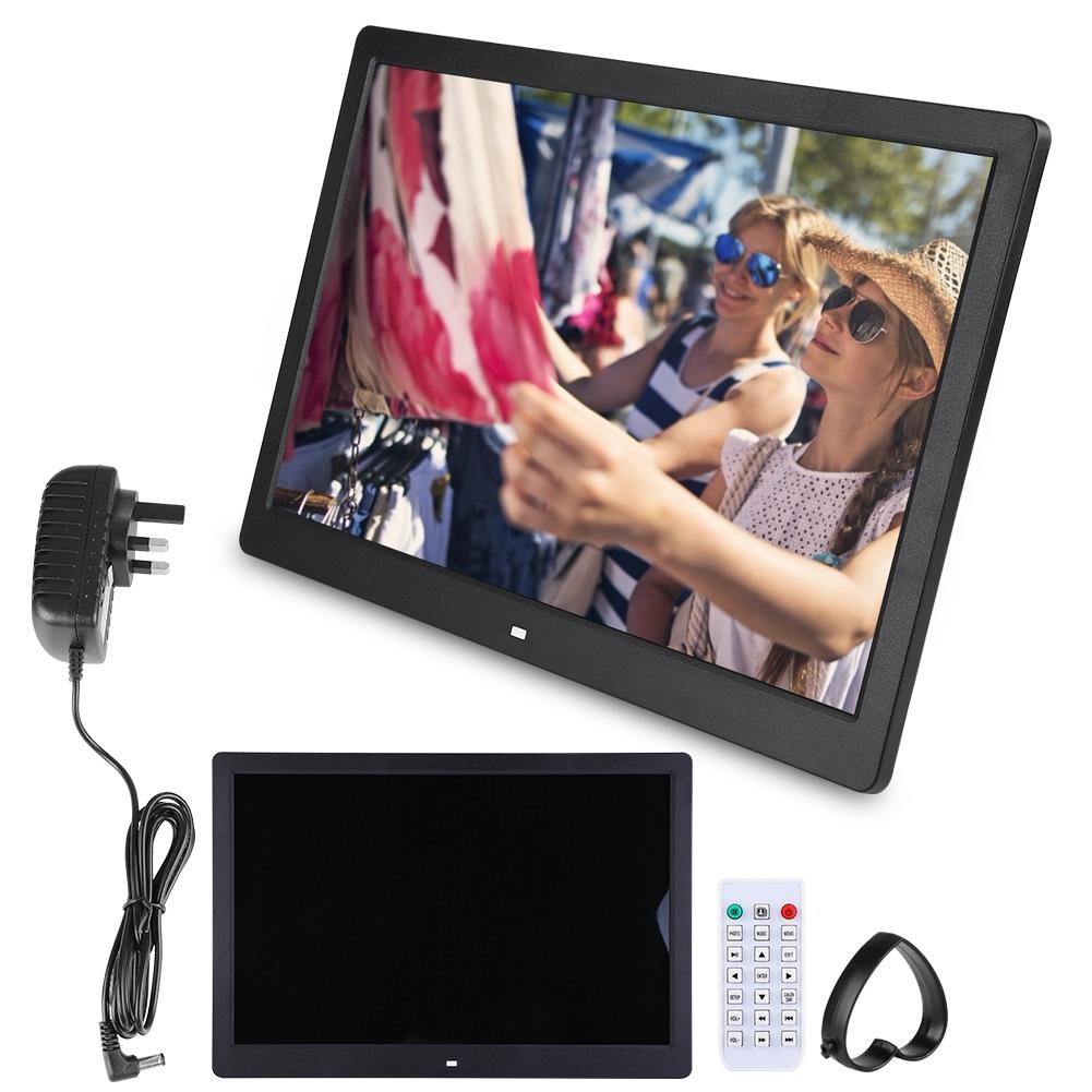 15,4 Zoll 1280*800 HD Digitaler Fotorahmen Wecker Player Album Fernbedienung Weiß