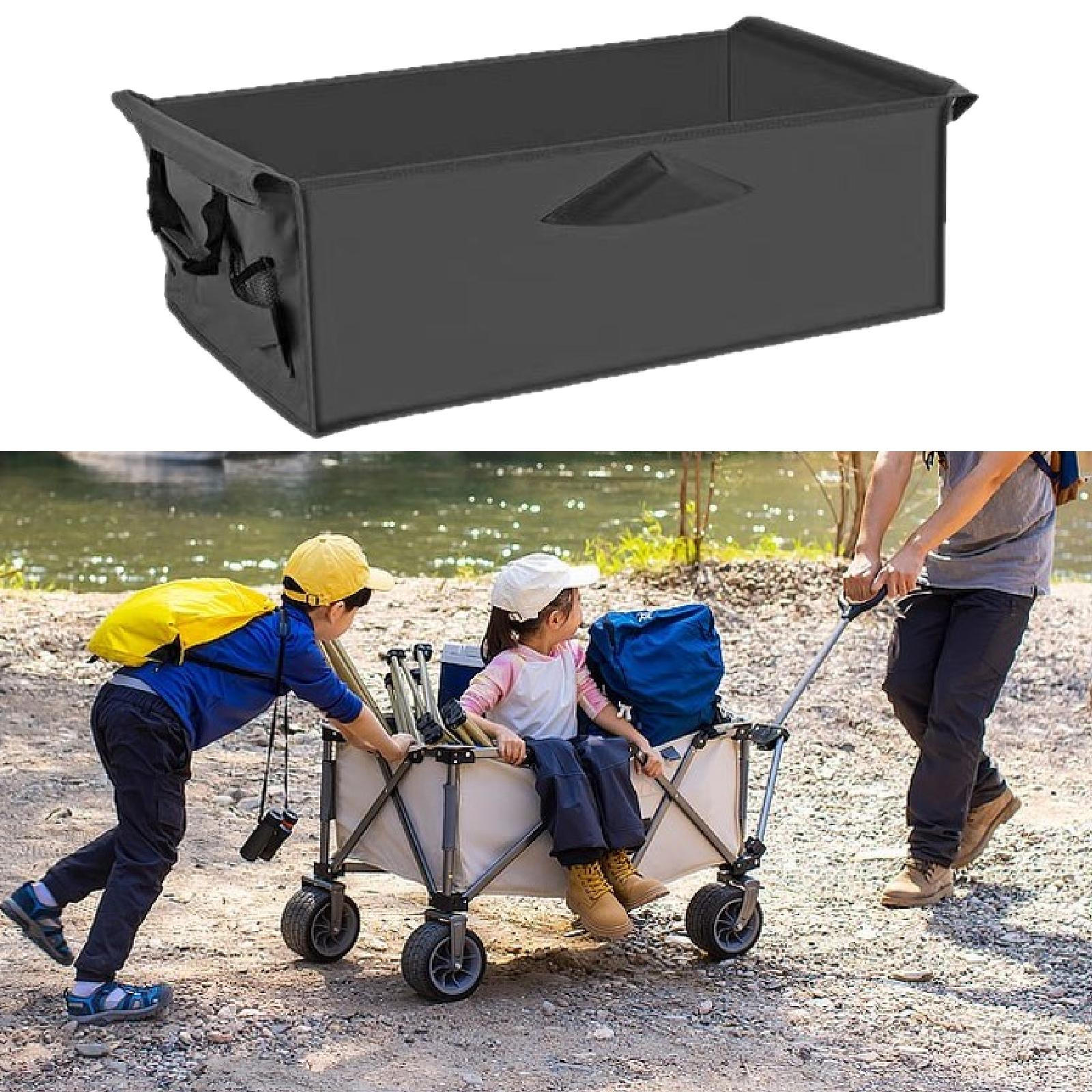 

Чехол для тележки для кемпинга Wagon Liner, сумка для покупок для сада и продуктов Black 80cmx46cmx27cm