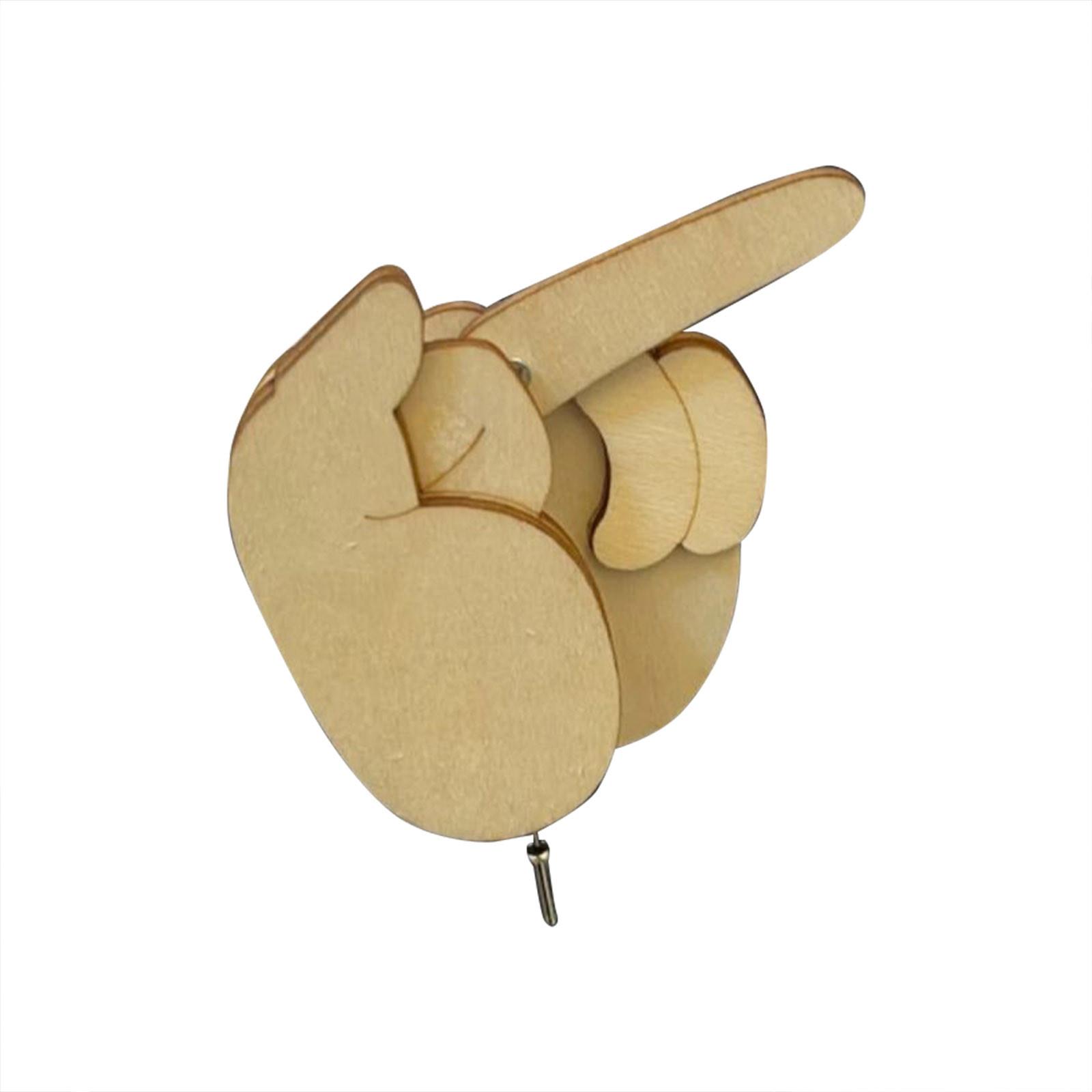 

Деревянная брошь, Брошь-тянучка, Брошь, которая поднимает средний палец, когда ее тянут, Уникальная брошь, Украшение одежды, Подвижная брошь One Size