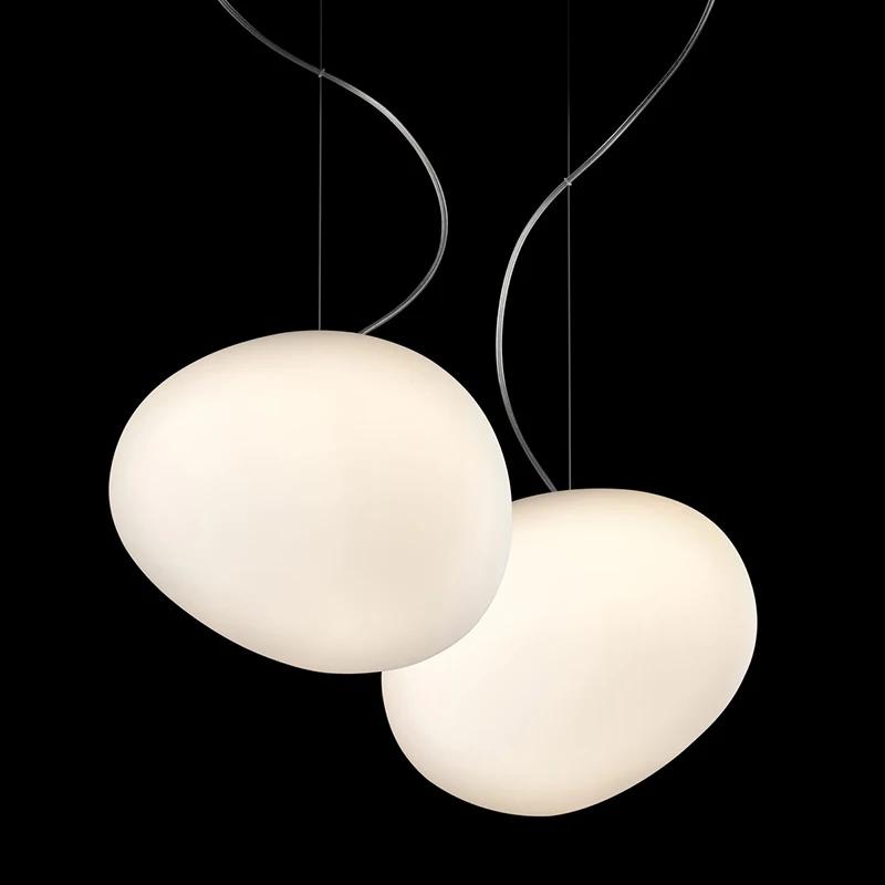 Nordic Minimalist Staircase Chandelier Bubble Glass Light Luxurious Living Room Family Kitchen Restaurant Celing Pendant Lamp