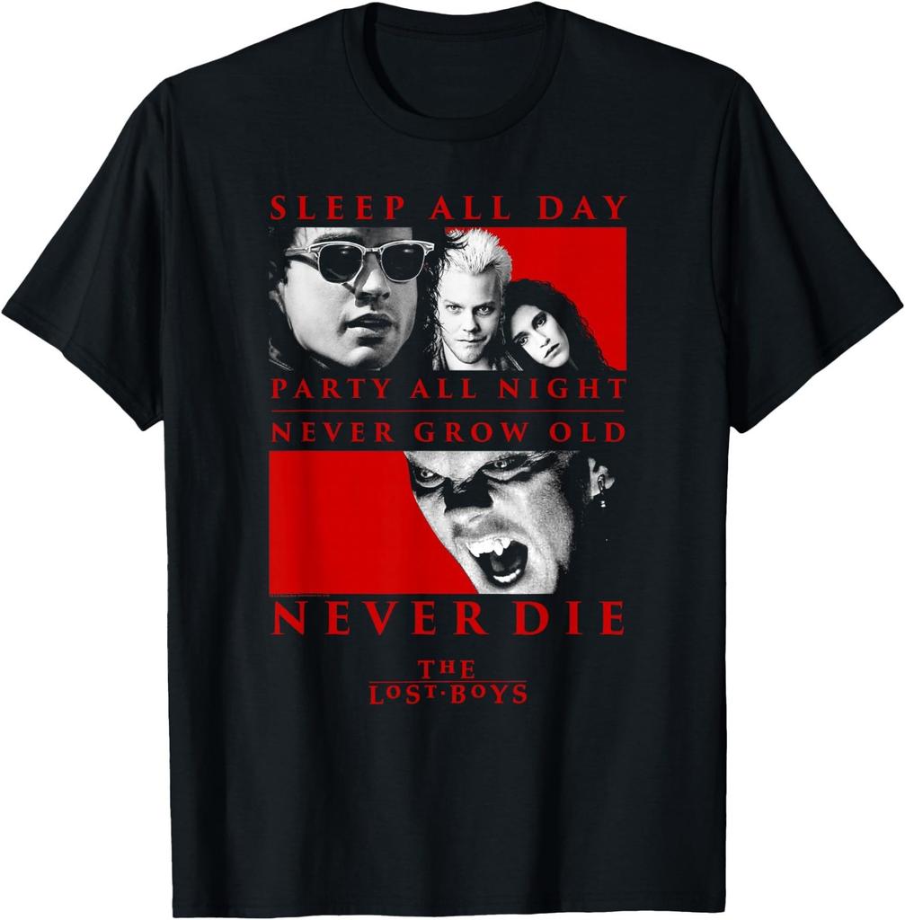 Warner Bros. The Lost Boys Never Die Unisex Adult Black Cotton 100% T-Shirt, V-N