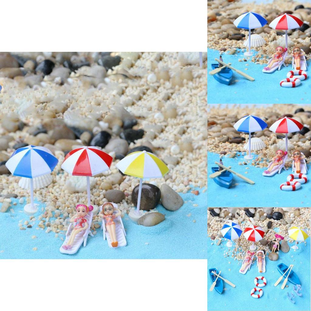 Mini Beach Ornament Micro Landscape Fairy Garden Decorative Doll House Accessory