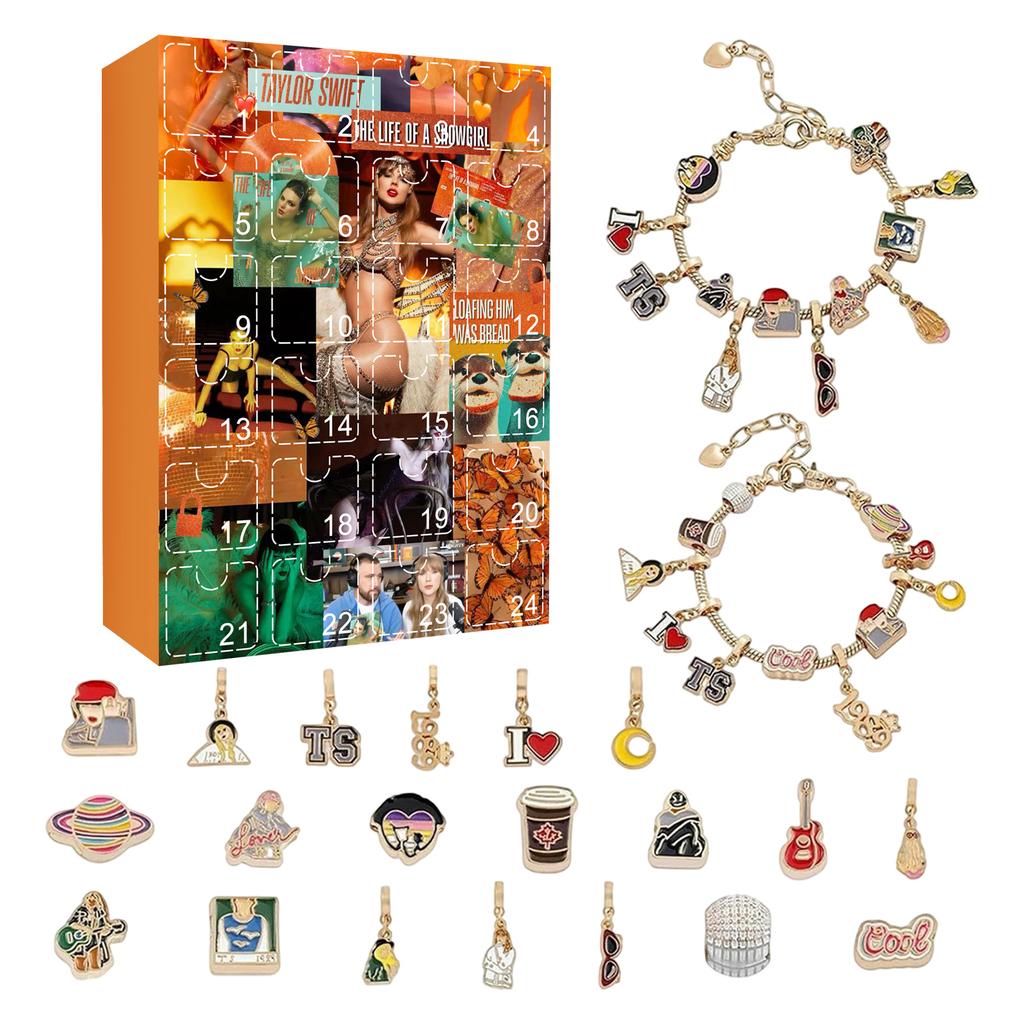3D Countdown Calendar Gift, DIY Bracelet Making Kitforkids And Adults, 24-Day Christmas Countdown Calendar Jewelry Gift
