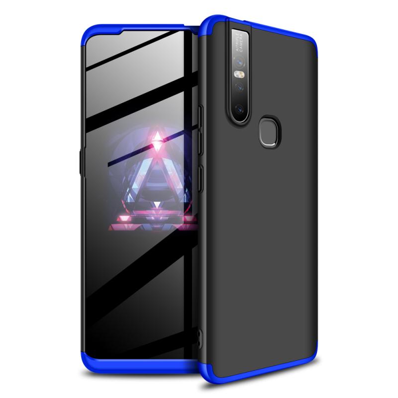 

Для VIVO S1/V15 Ультратонкий ПК Задня Кришка Нековзка Ударостійка 360 Градусів Повністю Захисний Чохол VIVO S1/V15 чорний/синій