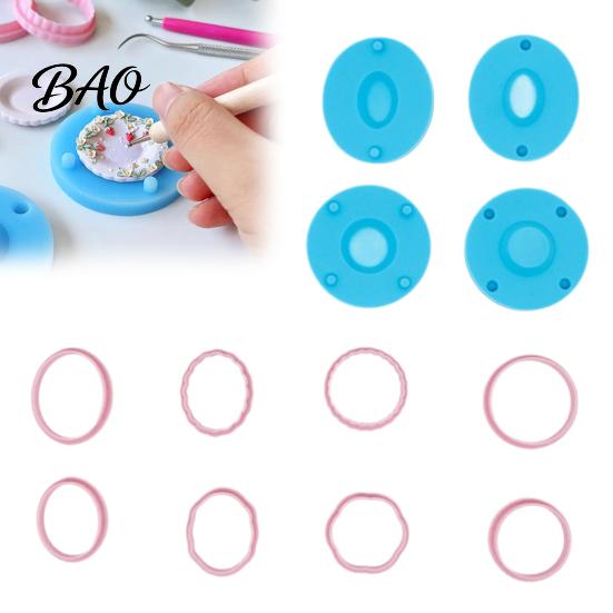 Silicone Tray Base Molds 12Pcs Mini Plate Clay Molds, Earring with Positioning Base, Multi?Shape Miniature Jewelry Cutters for DIY Polymer Earring,