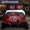 Sheffield United Football 3 Piece Bedding Set Soft Duvet Cover Set with Pillowcases Printed Bedroom Decor Set for Home