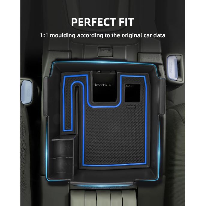 Armrest Organizer for 2019-2026 Toyota Corolla & 2022-2026 Corolla Cross with Removable Rubber Mat, Center Console Tray Custom for Toyota Corolla