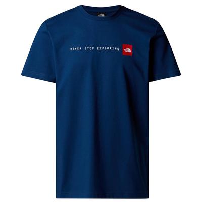 S/S Never Stop Exploring Tee, Mens Navy T-shirt
