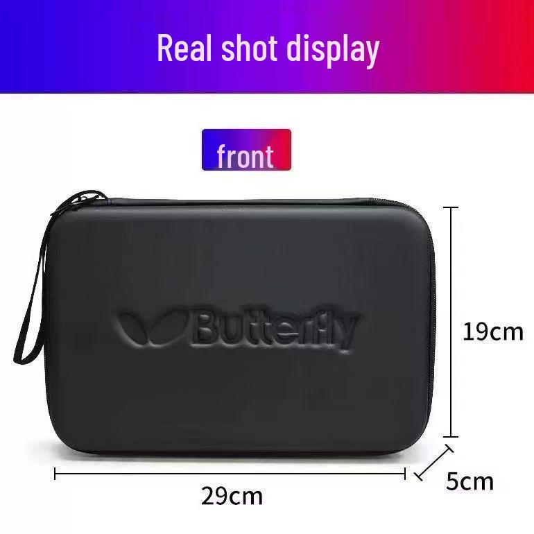 Durable Hard Shell Square Table Tennis Racket Bag - Portable Storage Solution