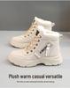 Winter 2024 Damen Trendige Dickbesohlte Fleecegefütterte Martin Boots