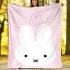 Miffy printed blanket—lightweight,soft,warm;versatile blanket all seasons—perfect as &air-conditioning throw,nap blanket