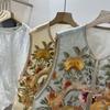 2025 Summer Embroidered Vest Women's Sleeveless Embroidered Vest Jacket Vest