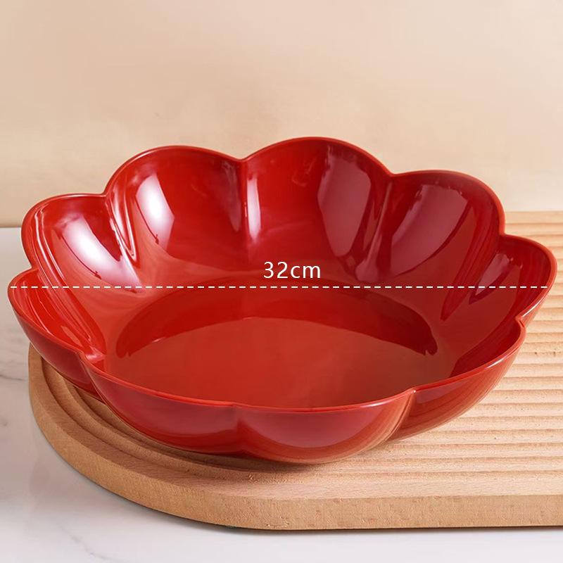 New Year Exquisite Red Fruit and Nut Plate for Home and Weddings