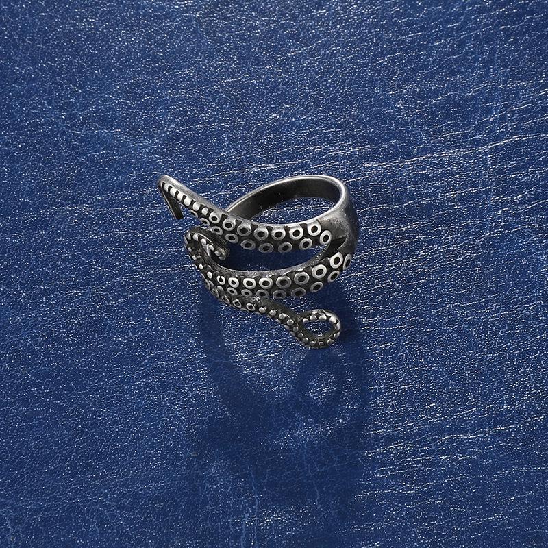 

Men s Classic Punk Stainless Steel Octopus Ring Adjustable Open Size