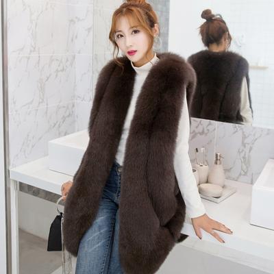 Fur Autumn and Winter New Korean Version Fox Hair Women's Casual Fur Coat Imitation Fur Vest