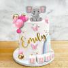 29Pcs Elephant Cake Decoration  Pink BABY Letter Cake Toppers Gold Pink White Ball for Baby Shower Elephant Theme Party Supplies