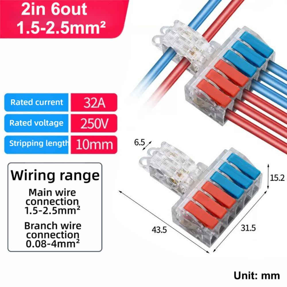 New Mini Quick Terminal Block T type Universal Fast Connector Wiring Connector Electrical