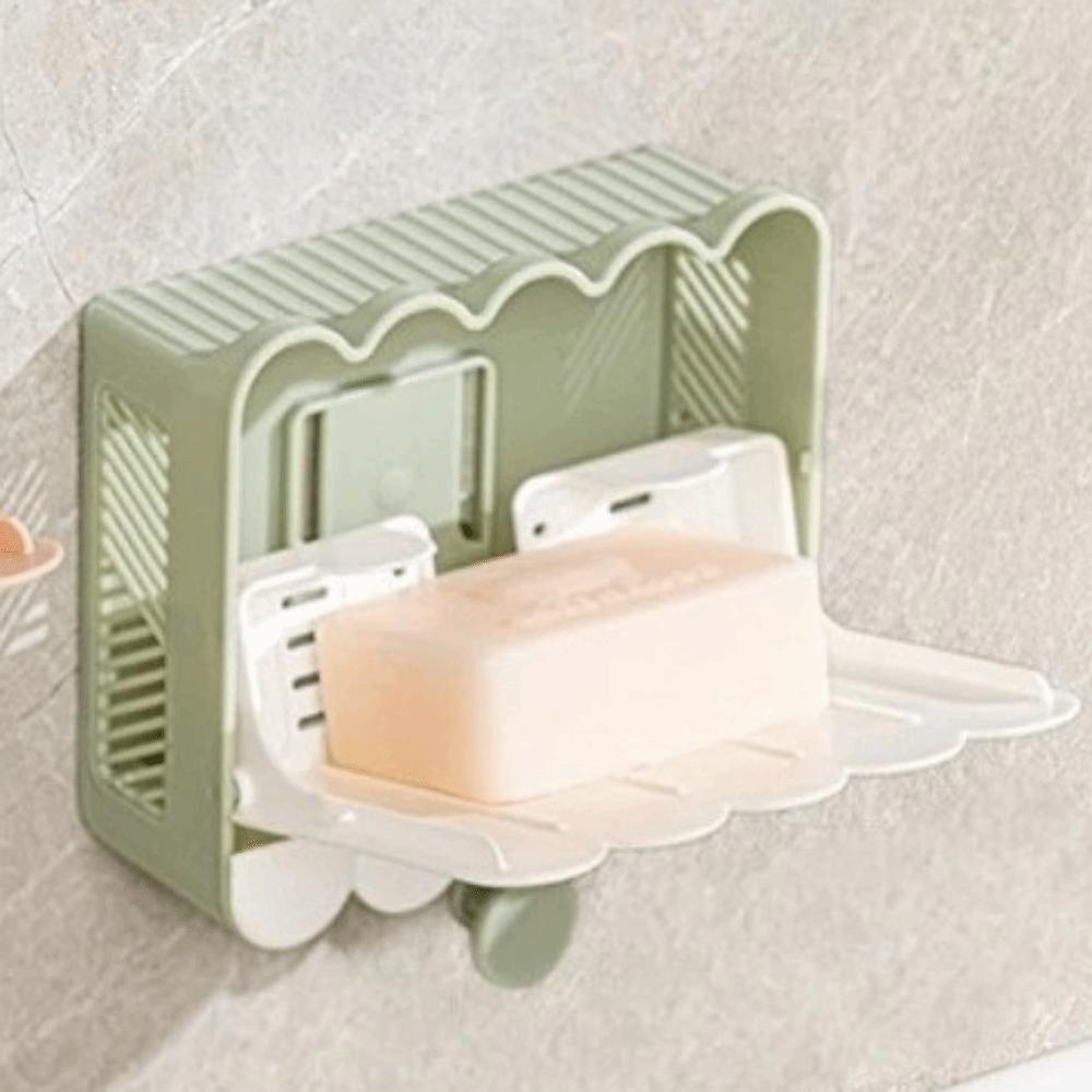 Plastic Wall Mounted Soap Box Waterproof Soap Storage Rack Soap Organizer Soap Dish  Household