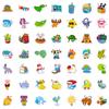 100 Small Size 4Cm Small Fresh Ins Wind Graffiti Sticker Decorative Suitcase Pen