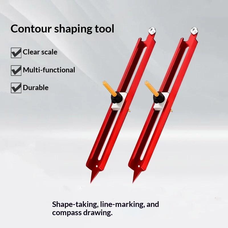 Adjustable Contour Scribe Ruler with Pencil Holder High Quality Material Profile Duplicator for Long Lasting Carpentry Woodworking Use