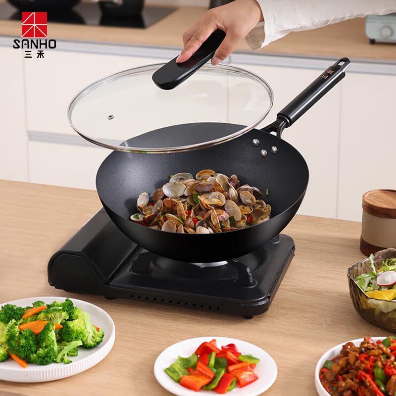 Sanhe 32cm Iron Wok for Gas Stoves