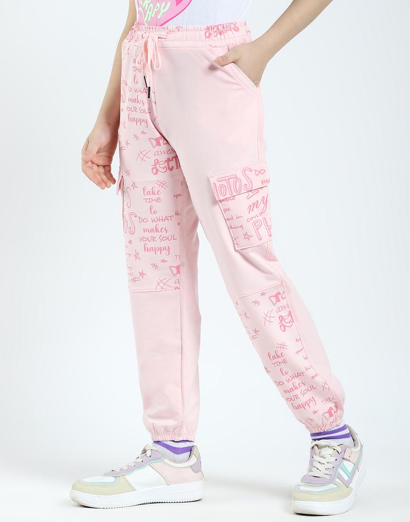 MONTE CARLO Girls Printed Regular Fit Lower Track Pants